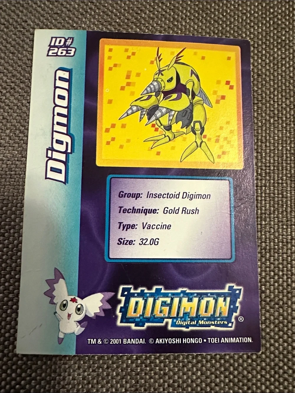 2000 Bandai Digimon Digital Monsters ID #263 Holo Prism Trading Card